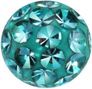 Bijouteria Piercingverschluss (Kristall, Edelstahl, Epoxiharz)