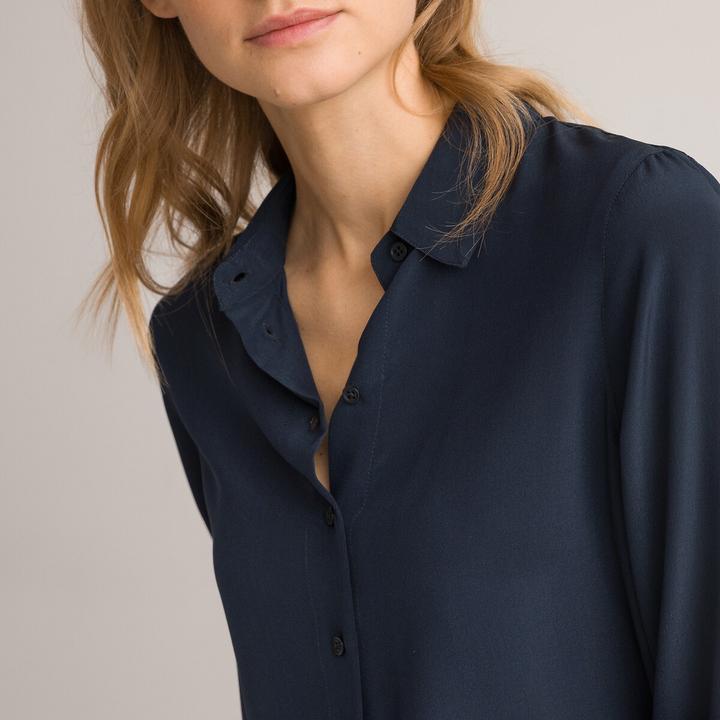 Actual product image La Redoute Collections Silk blouse with long sleeves (34)
