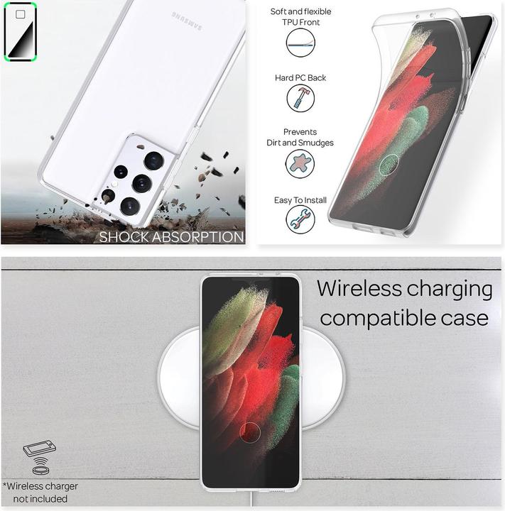 Image du produit Nalia Étui pour téléphone portable à 360 degrés (Samsung Galaxy S21 Ultra)