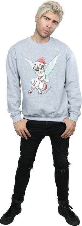 Actual product image Disney Mens Tinkerbell Christmas Fairy Sweatshirt (L)