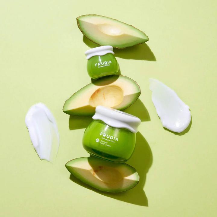 Actual product image Frudia Avocado Relief Cream nourishing and regenerating face cream based on Avocado 55g (24h cream)