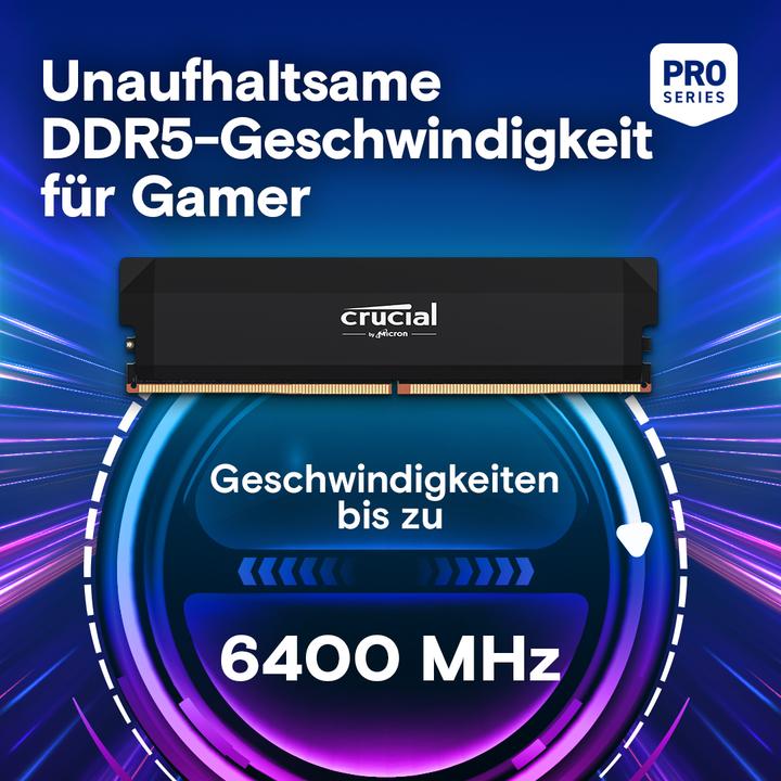 Actual product image Crucial Pro Overclocking (2 x 16GB, 6000 MHz, DDR5 RAM, U-DIMM)
