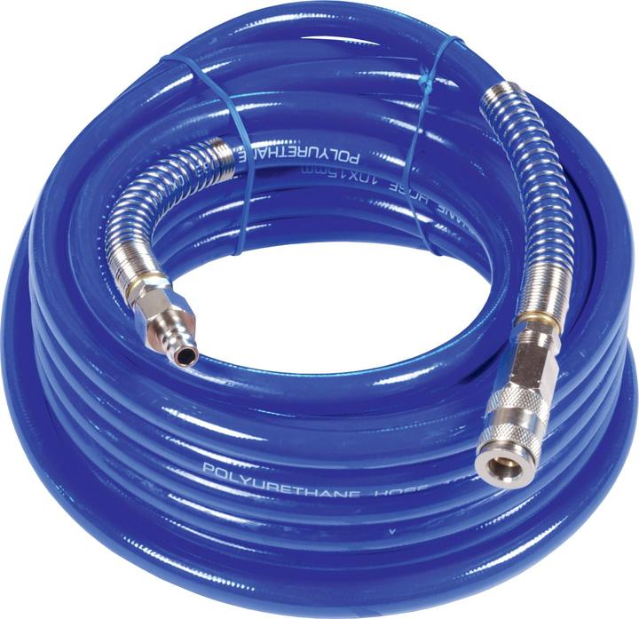 Produktbild Elmag Druckluftschlauch Set PU 10m mit Kupplung und Tülle 10x15mm