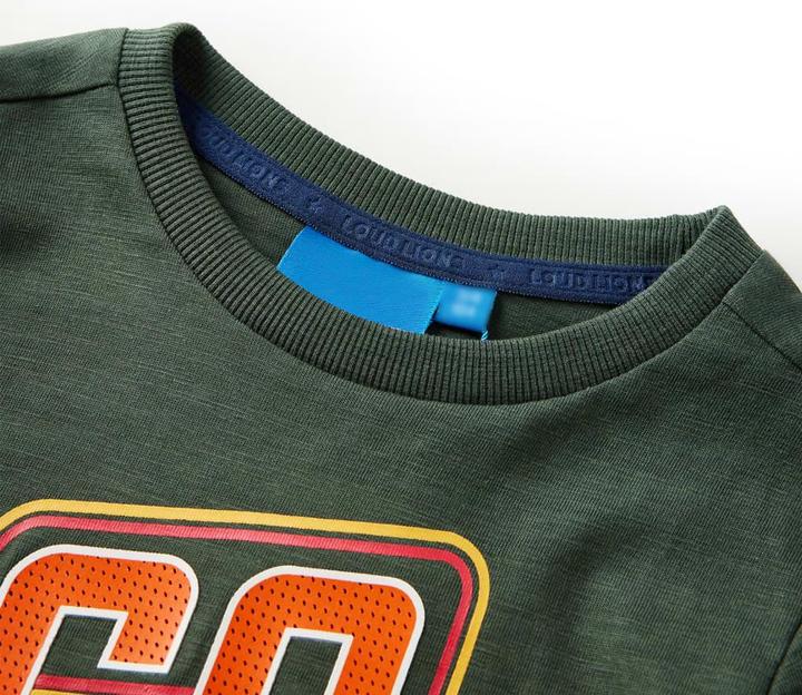 Immagine prodotto VidaXL Camicia a maniche lunghe da bambino verde scuro 128,Materiale: 100 (128)
