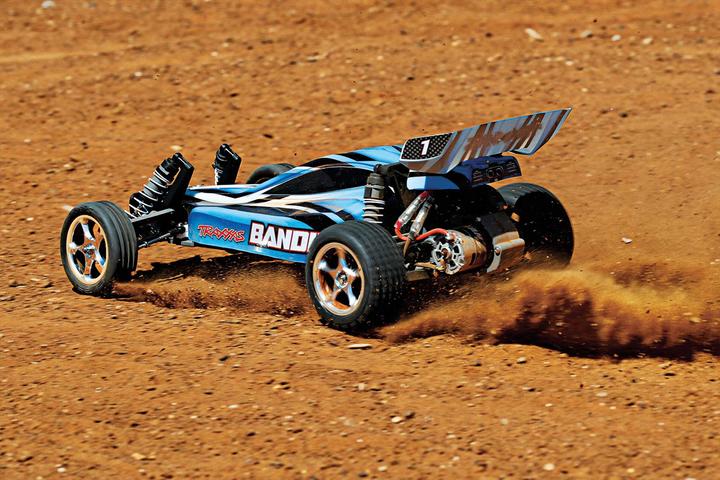 Image du produit Traxxas Bandit Bleu Buggy Rtr Sans Batterie/Chargeur 1/10 2wd Buggy Brushed (RTR Prêt à fonctionner)
