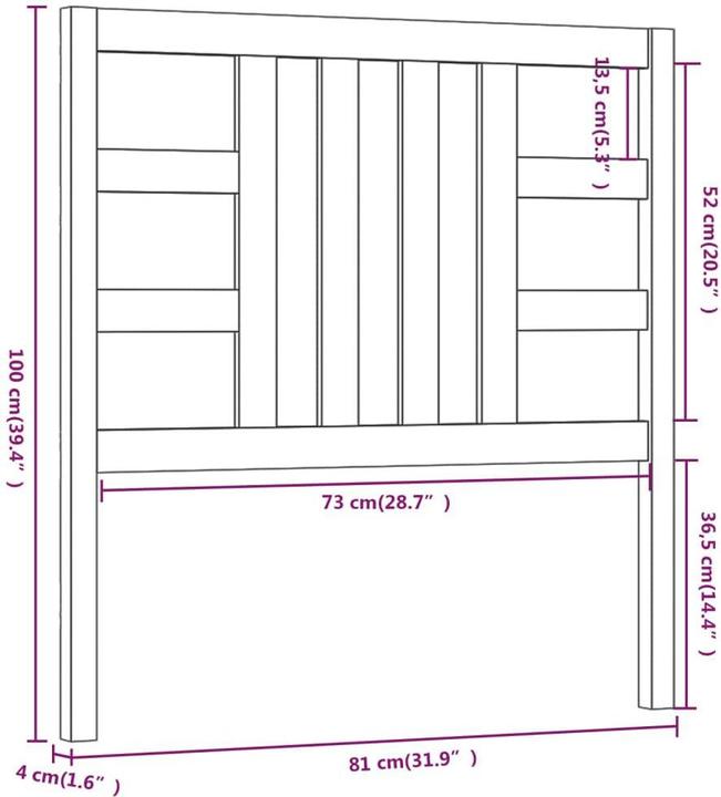 Image du produit VidaXL Lior (81 x 4 x 100 cm)