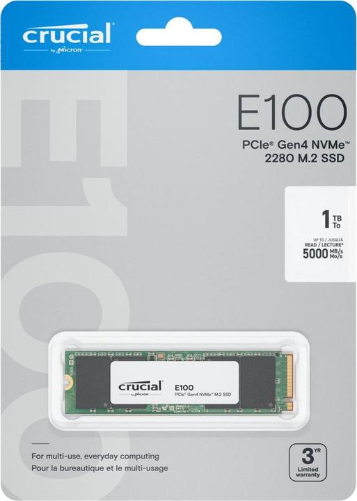 Productafbeelding Crucial E100 (1024 GB, M.2 2280)