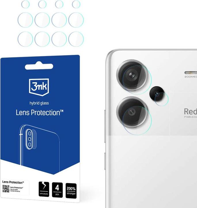 Actual product image 3MK hybrid glass Lens Protection for camera for Redmi Note 13 Pro Plus (1 Piece, Xiaomi Redmi Note 13 Pro+)