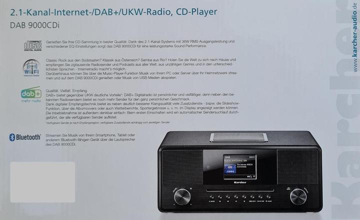 Immagine prodotto Karcher DAB 9000CDI (Web radio, DAB, Bluetooth, WiFi)