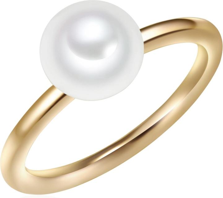 Valero Pearls Damen Sterling Silber Süsswasser-Zuchtperle gelbgold - 11346