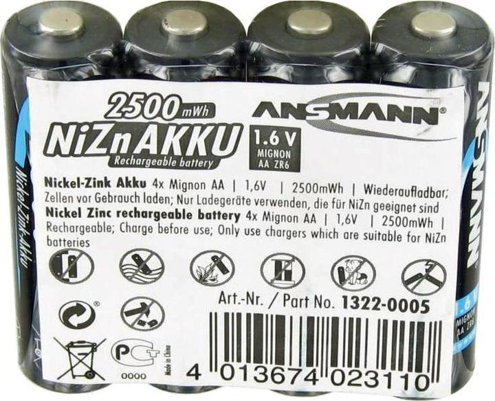Immagine prodotto Ansmann NiZN Akku (4 pz., AA, 1500 mAh)