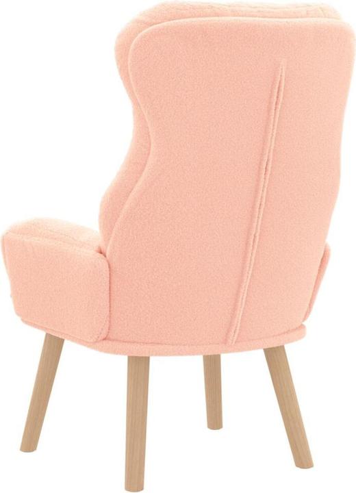 Actual product image VidaXL Recliner pink wool-like fabric