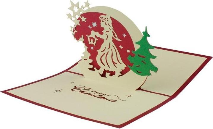 Produktbild JTI Handgefertigte Pop-Up-Weihnachtskarte - Nr. 8 (1 Stk.)