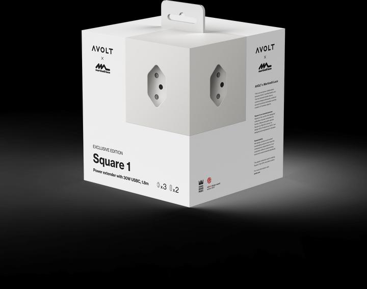 Actual product image Avolt Square 1 (5 x, Type 13, USB-C, 1.80 m)