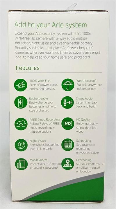 Productafbeelding Arlo Per enkele camera (1280 x 720 pixels)