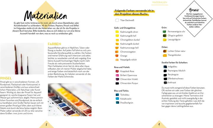 Produktbild Animals – 25 Tiere zeichnen mit Watercolor-Effekt (Deutsch, Susanne Loose, 2021)