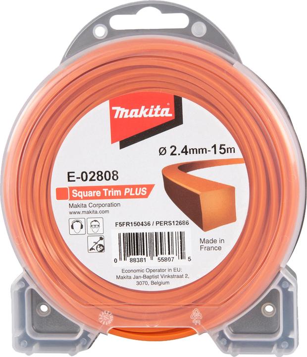 Produktbild Makita Mähfaden 4kant 2,4mmx15m (Rasentrimmer, Trimmerfaden + Fadenspule)