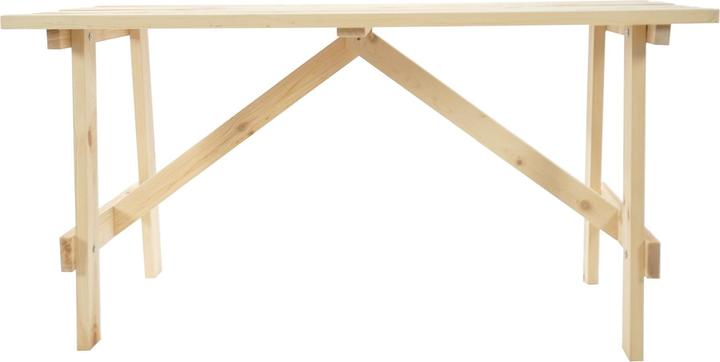 Produktbild Swisshandel24 Holztisch Gartentisch Oslo 148x70 cm Brauereiqualität, massiv - natur (148 cm)