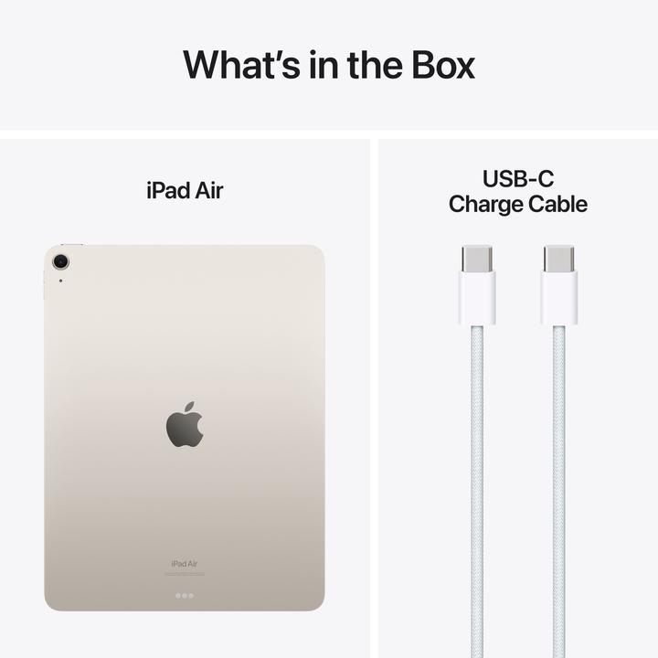 Produktbild Apple iPad Air 13 2024 (M2) (nur WLAN, 13", 128 GB, Starlight)