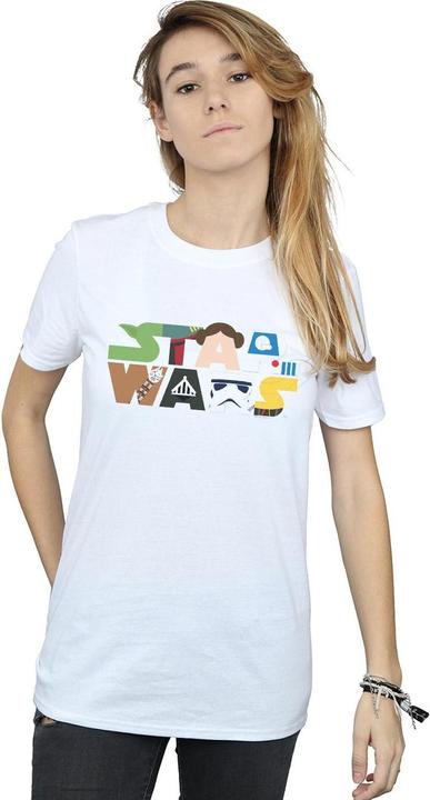 Immagine prodotto Star Wars Character Logo Maglietta Ampia Donna (XXL)