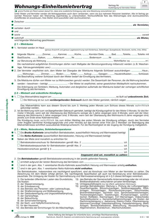 Rnk 10 RNK-Verlag 599/10 Rental contracts for flats (2 x)