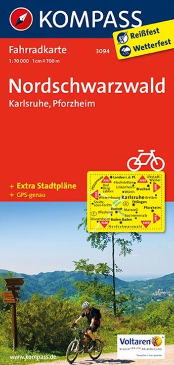 Produktbild Kompass Fahrradkarte Nordschwarzwald