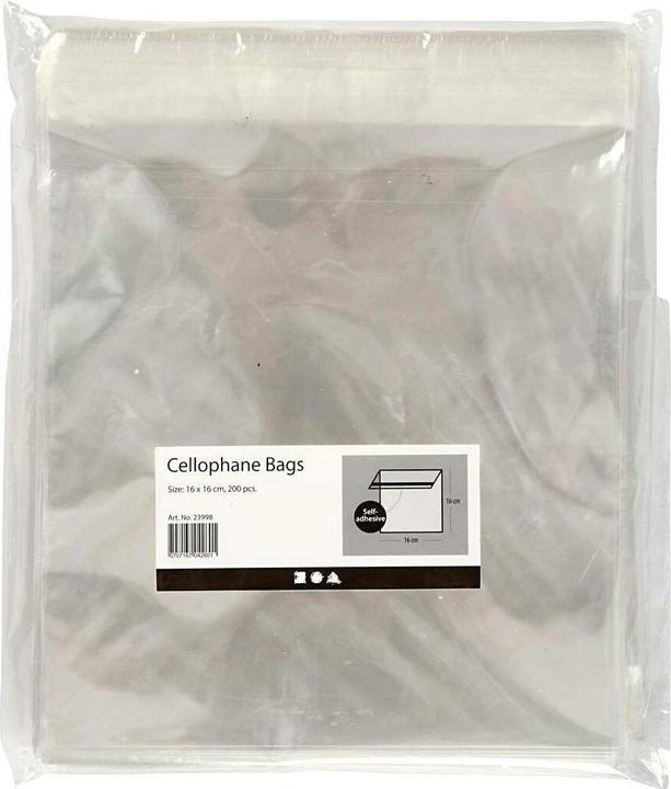 Image du produit Creativ Company Pochettes de cellophane, transparentes, 200 pièces (Pochette cadeau, 200 x)