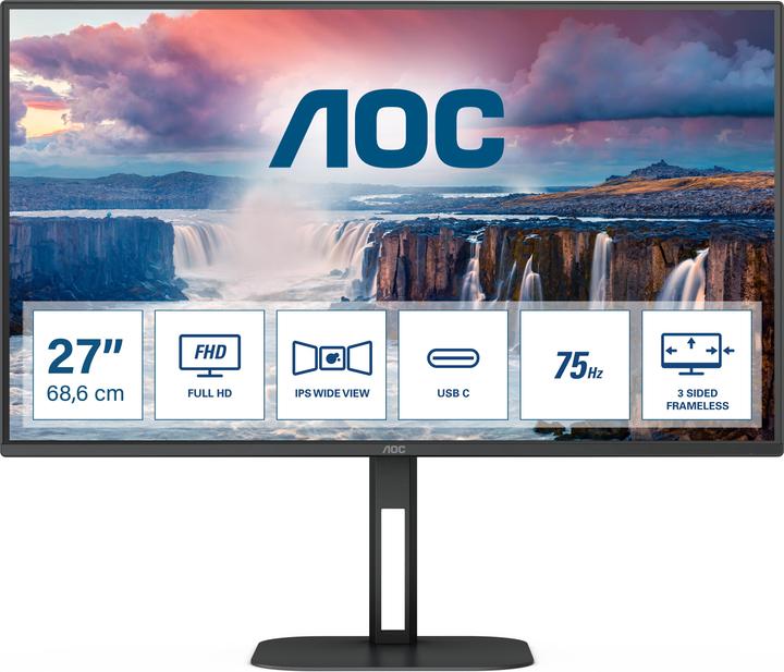AOC 27V5CE/BK (1920 x 1080 Pixels, 27")