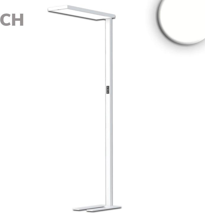 Image du produit Isoled LED Office Pro Lampadaire Up/Down, 80W/20W, argenté, UGR<19, blanc neutre, Touch-Dimm, CH-Stec