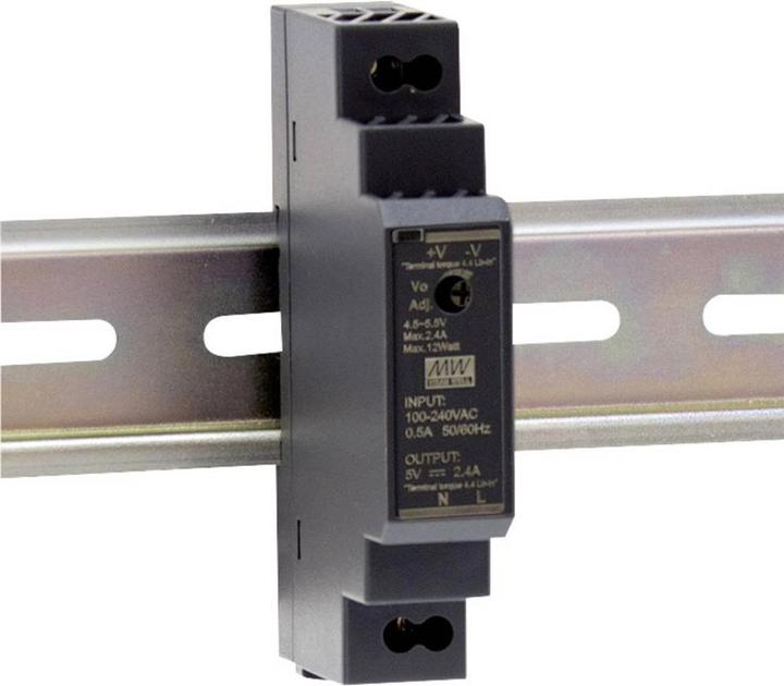 MeanWell DIN rail mounting Single Output 1-Phase Power: 15W
