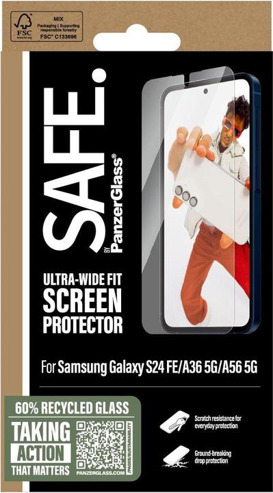 Produktbild PanzerGlass SAFE Samsung S24 FE 5G UWF (1 Stück, Samsung Galaxy S24 FE, Samsung Galaxy A36, Samsung Galaxy A56)