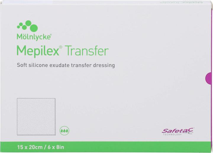 Actual product image Mepilex Transfer Safetac wound dressing à 15 x 20cm (5 x)