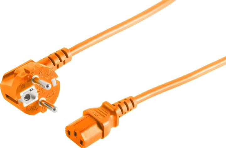 Actual product image Shiverpeaks S/CONN maximum connectivity Mains connection cable, earthing contact plug 90° to IEC socket, 230 V (1.80 m)
