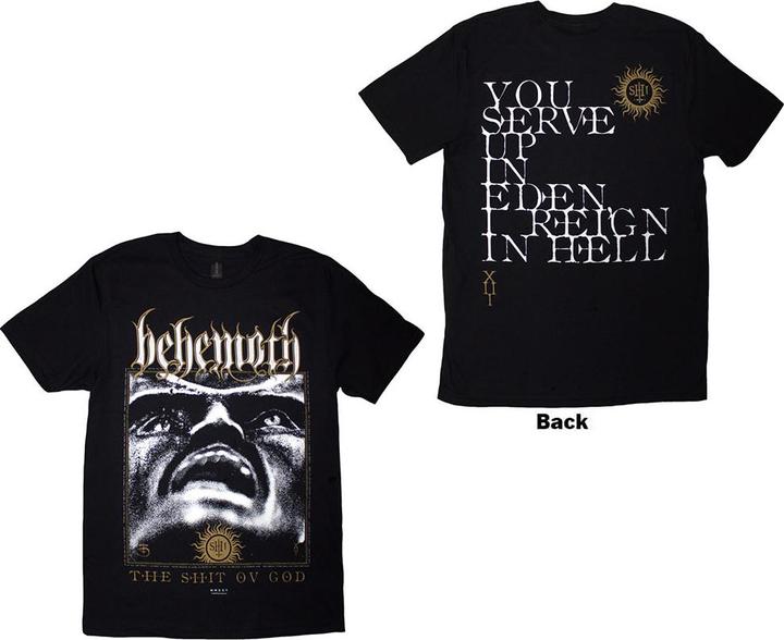 Actual product image Behemoth The Shit Ov God Reign In Hell Back Print (M)