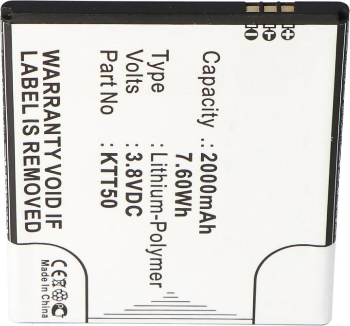 Actual product image CS Cameron Sino Akku KAZAM Tornado 2, Tornado 2 5.0 Akku KTT50, KTT50-GHABD002643