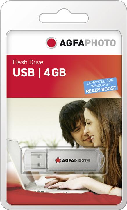 AGFAPHOTO USB 2.0 argent 4GB (4 Go, USB-A)