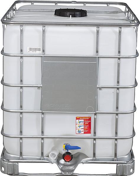 Actual product image kaiserkraft RECOBULK IBC container, UN approval, on steel frame pallet, NW 225 / NW 50. (1000 l)