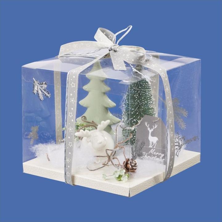 Actual product image Hobby Fun Box for money and gift vouchers, transparent (18 x 18 x 15 cm)