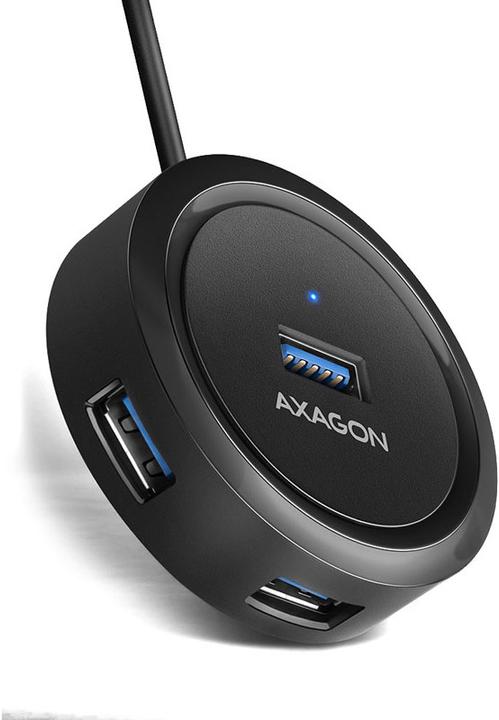 Image du produit Axagon HUE-P1AL concentrateur d'interface USB 3.2 Gen 1 (3.1 Gen 1) Type-A Noir (USB-C, 4 Ports)