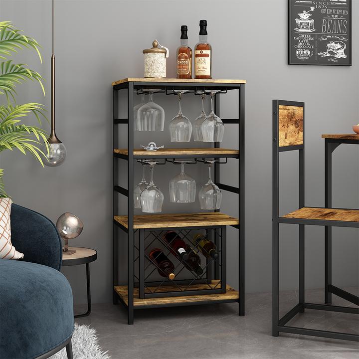 Produktbild Vichy Weinregal Vela, Eiche rustikal, 50 x 100 cm mit Glashalter (8 Fl.)