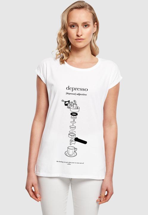 Produktbild Mister Tee MisterTee Ladies Depresso Extended Shoulder Tee - 174691 (L)