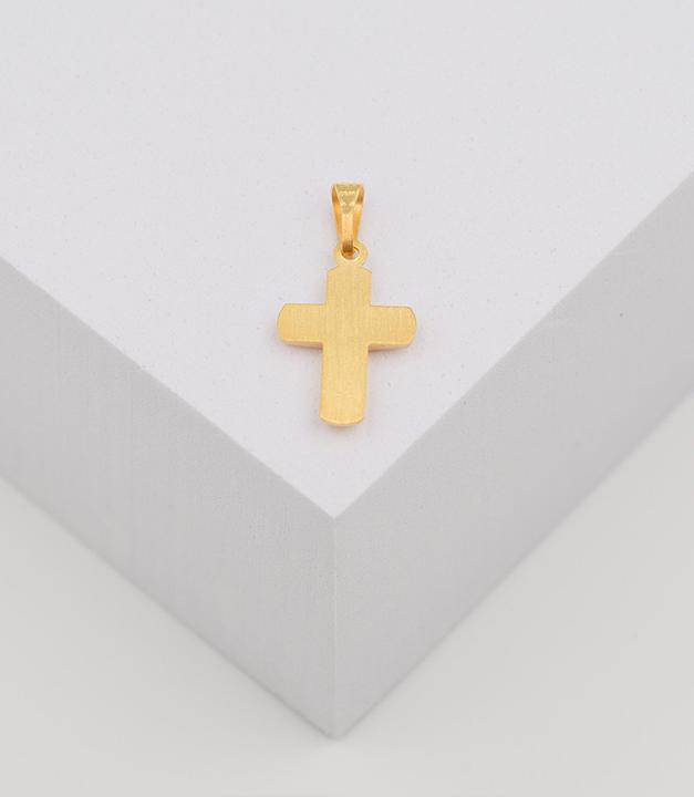 Image du produit Muau Pendant cross or jaune 750, 21x11mm (Or jaune 750)