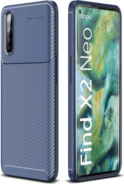 Produktbild Screenguard Oppo Find X2 Neo Hülle Carbon Design TPU Case (Oppo Find X2 Neo)