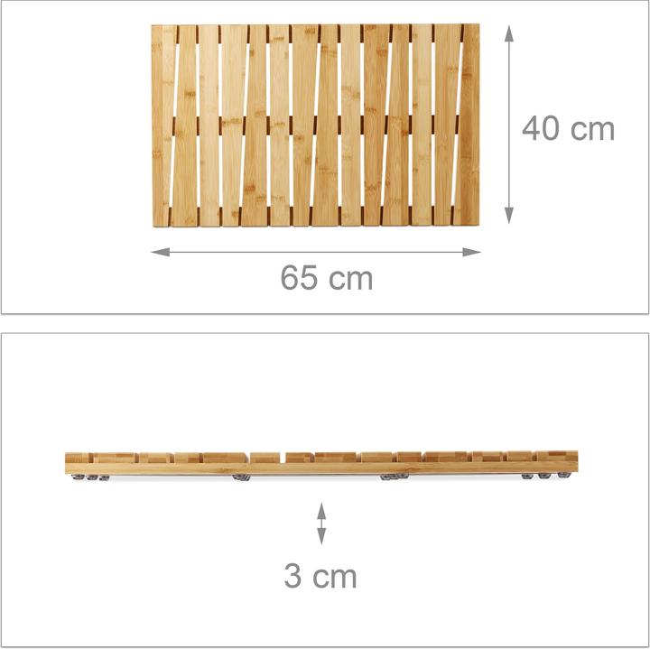 Immagine prodotto Relaxdays Tappetino per il bagno (65 x 40 x 3 cm)
