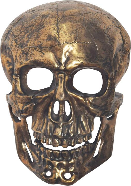 Actual product image FineBuy Wanddeko Totenkopf 41 cm Aluminium Schädel Wohndeko Dekoration Modern