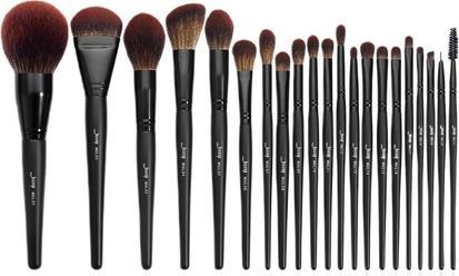 Jessup Makeup Pinsel Set Professional 21Pcs Black Complete Collection Synthetic Hair Brushes Powder (Set)