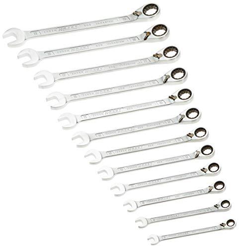 Actual product image HAZET Ratcheting combination wrench set 606N/12 ∙ Outside 12-point traction profile ∙ 8 - 19 ∙ Numb… (8 mm, 9 mm, 10 mm, 11 mm, 12 mm, 13 mm, 14 mm, 15 mm, 16 mm, 17 mm, 18 mm, 19 mm)