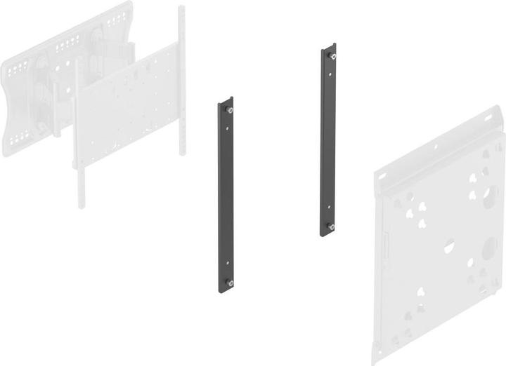 Actual product image Multibrackets Vesa wall mount flip adapter 400, black (Mounting- / Adapterplates)