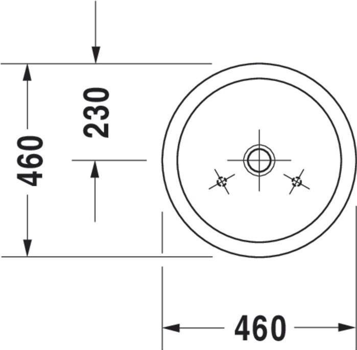 Image du produit Duravit Vasque à poser STARCK 1 o ÜL HLB d= 460mm geschli o HL weiss WG (460 mm, 460 mm)
