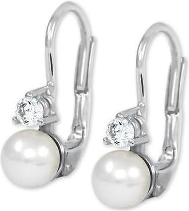 Brilio Earrings made of white gold with crystal and pearl 235 001 00100 07